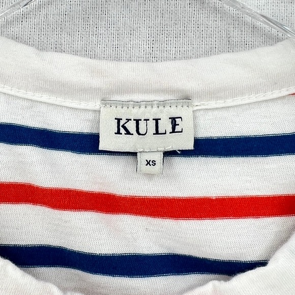 KULE The Tank Top Womens XS White Blue Red Sleeveless Stripe Crew neck Tee - Picture 11 of 13